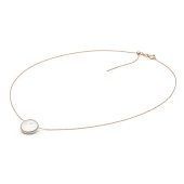 Lănțișor aur roz 14k cu perlă naturală, 37-40 cm DiAmanti PFC13-G_W-G